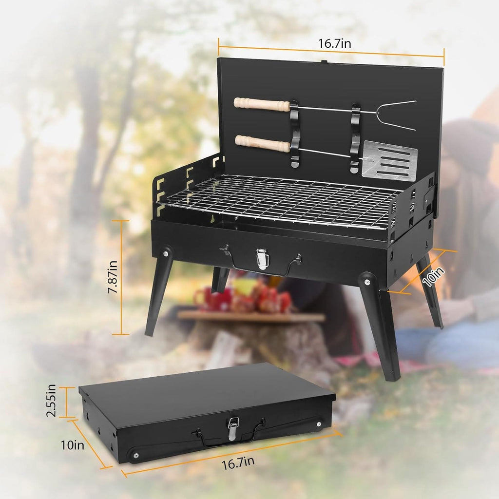 BBQ PORTATIL + UTENCILIOS