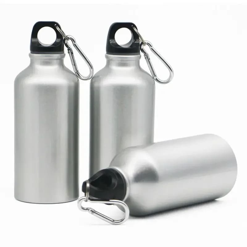 Termo de Aluminio 500Ml Plateado DTF Calidad AAA